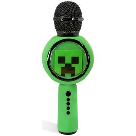 Mikrofon karaoke LED z głośnikiem bezprzewodowym OTL Minecraft Creeper