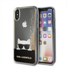 Karl Lagerfeld KLHCPXCHPEEGO iPhone Xgold/złoty hard case Liquid Glitter