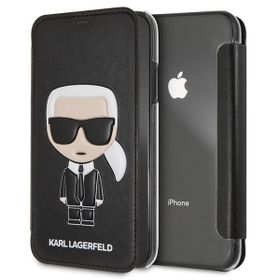Karl Lagerfeld KLFLBKI61IKPUBK iPhone Xrczarny/black book Iconic Karl Embossed