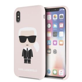 Karl Lagerfeld KLHCPXSLFKPI iPhone X/Xshardcase jasnoróżowy/light pink Silicone Iconic