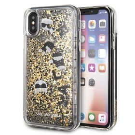 Karl Lagerfeld KLHCPXROGO iPhone X/Xsczarno-złoty/black & gold hard case Glitter