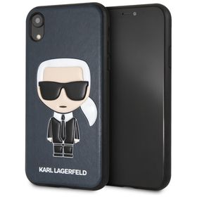 Karl Lagerfeld KLHCI61IKPUBL iPhone Xrhardcase niebieski/blue Iconic Karl Embossed
