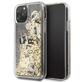 Karl Lagerfeld KLHCN58ROGO iPhone 11 Proczarno-złoty/black & gold hard case Glitter