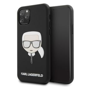 Karl Lagerfeld KLHCN58GLBK iPhone 11 Proczarny/black Iconik Embossed & Glitter