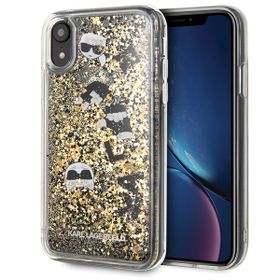 Karl Lagerfeld KLHCI61ROGO iPhone Xrczarno-złoty/black & gold hard case Glitter