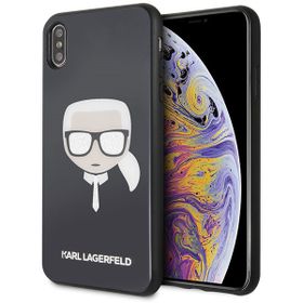Karl Lagerfeld KLHCI65DLHBK iPhone XsMax czarny/black Iconic Glitter Karl`s Head