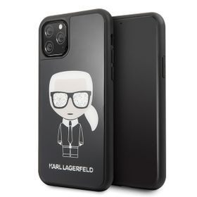Karl Lagerfeld KLHCN58DLFKBK iPhone 11 Pro czarny/black hard case Iconic Karl Glitter