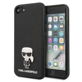 Karl Lagerfeld KLHCI8IKFBMBK iPhone 7/8SE 2020 / SE 2022 hardcase czarny/black Saffiano Ikonik Metal
