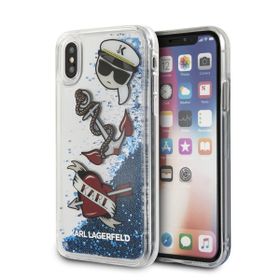 Karl Lagerfeld KLHCPXKSG iPhone X/Xshard case Captain Karl Liquid Glitter