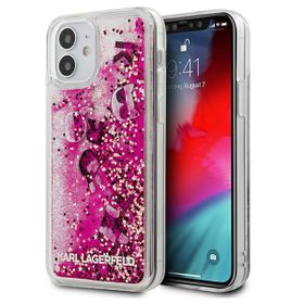Karl Lagerfeld KLHCP12SROPI iPhone 12 mini 5,4" różowy/pink hardcase Glitter Charms