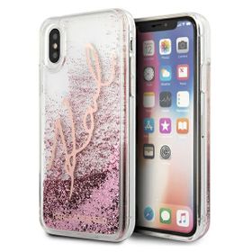 Karl Lagerfeld KLHCPXTRKSRG iPhone X/Xsróżowo-złoty/rose gold Glitter Signature