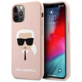 Karl Lagerfeld KLHCP12MSLKHLP iPhone 12/12 Pro 6,1" jasnoróżowy/light pink hardcase Silicone Karl`s Head