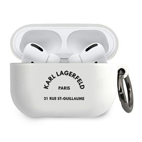 Karl Lagerfeld KLACAPSILRSGWH AirPods Pro cover biały/white Silicone RSG