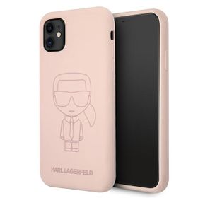 Karl Lagerfeld KLHCN61SILTTPI iPhone 116,1" / Xr Silicone Ikonik Outline różowy/pink