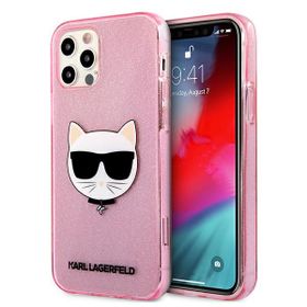 Karl Lagerfeld KLHCP12MCHTUGLP iPhone 12/12 Pro 6,1" różowy/pink hardcase Glitter Choupette