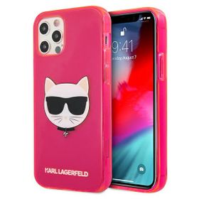 Karl Lagerfeld KLHCP12MCHTRP iPhone12/12 Pro 6,1" różowy/pink hardcase Glitter Choupette Fluo