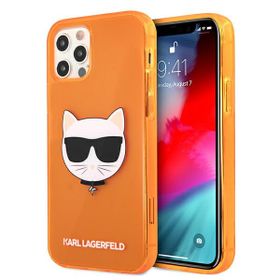 Karl Lagerfeld KLHCP12MCHTRO iPhone12/12 Pro 6,1" pomarańczowy/orange hardcase Glitter Choupette Fluo