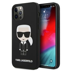Karl Lagerfeld KLHCP12LSLFKBK iPhone 12Pro Max  6,7" hardcase czarny/black Silicone Iconic