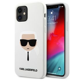 Karl Lagerfeld KLHCP12SSLKHWH iPhone12 mini 5,4" biały/white hardcase Silicone Karl`s Head