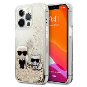 Karl Lagerfeld KLHCP13LGKCD iPhone 13Pro / 13 6,1" złoty/gold hardcase Liquid Glitter Karl&Choupette