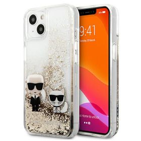 Karl Lagerfeld KLHCP13MGKCD iPhone 13/ 14 / 15 6,1" złoty/gold hardcase Liquid Glitter Karl&Choupette