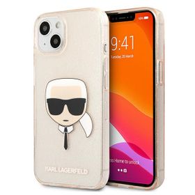 Karl Lagerfeld KLHCP13SKHTUGLGO iPhone13 mini 5,4" złoty/gold hardcase Glitter Karl`s Head