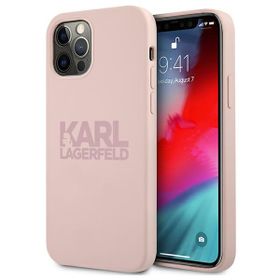 Karl Lagerfeld KLHCP12LSTKLTLP iPhone12 Pro Max 6,7" Silicone Stack Logo różowy/pink