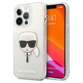 Karl Lagerfeld KLHCP13LKHTUGLS iPhone 13Pro / 13 6,1" srebrny/silver hardcase Glitter Karl`s Head