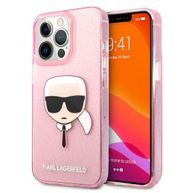 Karl Lagerfeld KLHCP13LKHTUGLP iPhone 13Pro / 13 6,1" różowy/pink hardcase Glitter Karl`s Head
