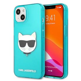 Karl Lagerfeld KLHCP13MCHTRB iPhone 13/ 14 / 15 6,1" niebieski/blue hardcase Glitter Choupette Fluo