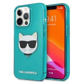 Karl Lagerfeld KLHCP13XCHTRB iPhone 13Pro Max 6,7" niebieski/blue hardcase Glitter Choupette Fluo