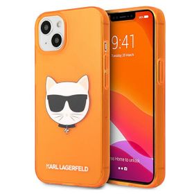 Karl Lagerfeld KLHCP13MCHTRO iPhone 13/ 14 / 15 6,1" pomarańczowy/orange hardcase Glitter Choupette Fluo