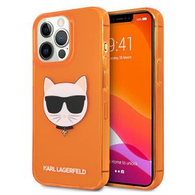 Karl Lagerfeld KLHCP13LCHTRO iPhone 13Pro / 13 6,1" pomarańczowy/orange hardcase Glitter Choupette Fluo