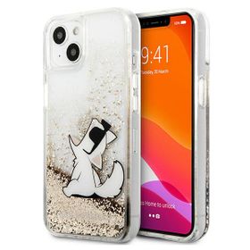 Karl Lagerfeld KLHCP13SGCFD iPhone 13mini 5,4" złoty/gold hardcase Liquid Glitter Choupette Fun