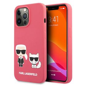 Karl Lagerfeld KLHCP13XSSKCP iPhone 13Pro Max 6,7" hardcase różowy/pink Silicone Karl & Choupette