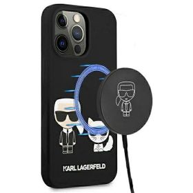 Karl Lagerfeld KLHMP13XSSKCK iPhone 13Pro Max 6,7" hardcase czarny/black Silicone Karl & Choupette Magsafe