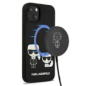 Karl Lagerfeld KLHMP13MSSKCK iPhone 13/ 14 / 15 6,1" hardcase czarny/black Silicone Karl & Choupette Magsafe