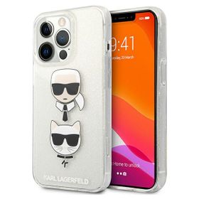 Karl Lagerfeld KLHCP13LKCTUGLS iPhone 13Pro / 13 6,1" srebrny/silver hardcase Glitter Karl`s & Choupette