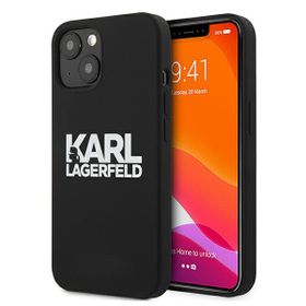 Karl Lagerfeld KLHCP13MSLKLRBK iPhone 13/ 14 / 15 6,1" Silicone Stack Logo czarny/black