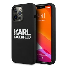 Karl Lagerfeld KLHCP13LSLKLRBK iPhone 13Pro / 13 6,1" Silicone Stack Logo czarny/black