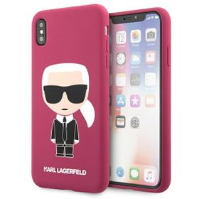 Karl Lagerfeld KLHCI65SLFKFU iPhone Xs Max hardcase fuksja/fushia Silicone Ikonic