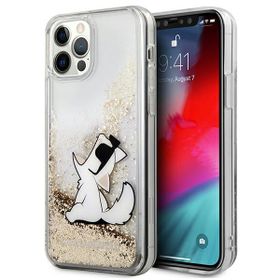 Karl Lagerfeld KLHCP12MGCFD iPhone 12/ 12 Pro 6,1" złoty/gold hardcase Liquid Glitter Choupette Fun