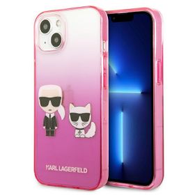 Karl Lagerfeld KLHCP13MTGKCP iPhone 13/ 14 / 15 6,1" hardcase różowy/pink Gradient Ikonik Karl & Choupette