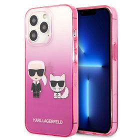 Karl Lagerfeld KLHCP13LTGKCP iPhone 13Pro / 13 6,1" hardcase różowy/pink Gradient Ikonik Karl & Choupette