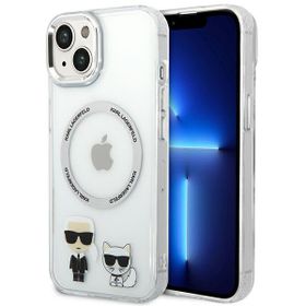 Karl Lagerfeld KLHMP14SHKCT iPhone 14/ 15 / 13 6,1" hardcase przeźroczysty/transparent Karl & Choupette Aluminium Magsafe