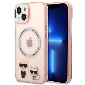 Karl Lagerfeld KLHMP14MHKCP iPhone 14 Plus / 15 Plus 6,7" hardcase różowy/pink Karl & Choupette Aluminium Magsafe