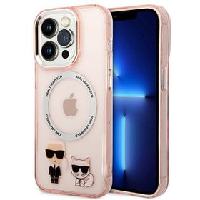 Karl Lagerfeld KLHMP14XHKCP iPhone 14Pro Max 6,7" hardcase różowy/pink Karl & Choupette Aluminium Magsafe