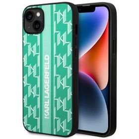 Karl Lagerfeld KLHCP14SPGKLSKN iPhone 14 / 15 / 13 6,1" hardcase zielony/green Monogram Stripe