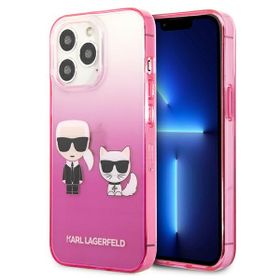Karl Lagerfeld KLHCP13XTGKCP iPhone 13Pro Max 6,7" hardcase różowy/pink Gradient Ikonik Karl & Choupette