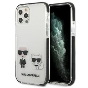 Karl Lagerfeld KLHCP12MTPEKCW iPhone 12/12 Pro hardcase biały/white Karl&Choupette